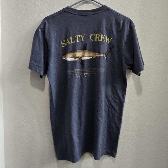 Salty Crew navy blue short sleeved t-shirt with emblem men's size medium - Picture 2 of 4